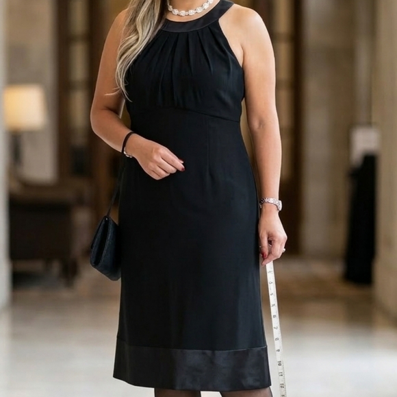 Evan Picone Dresses & Skirts - EVA PICONE Satin Trim Cocktail Dress Size 12